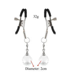 Crystal Glass Bead Nipple Clamps