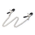 Adjustable Metal Nipple Clamps with Chain, Body‑Safe Rubber Tips