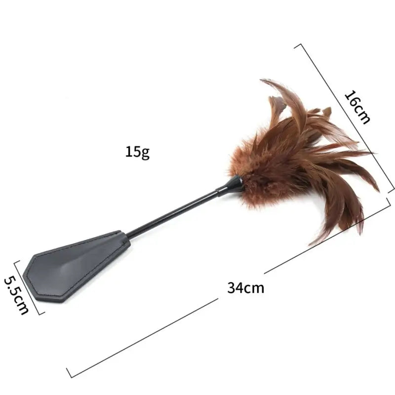 Feather Tickler & Leather Paddle for Sensation Play
