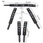Hogtie Kit: 5-Piece PU Leather Bondage Restraint Set