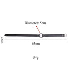 Black PU Leather O-Ring Gag — Adjustable 5cm Ring