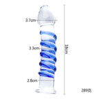 Glass Dildo – Premium Borosilicate Glass with ergonomic spiral design, perfect for temperature play and targeted stimulation.