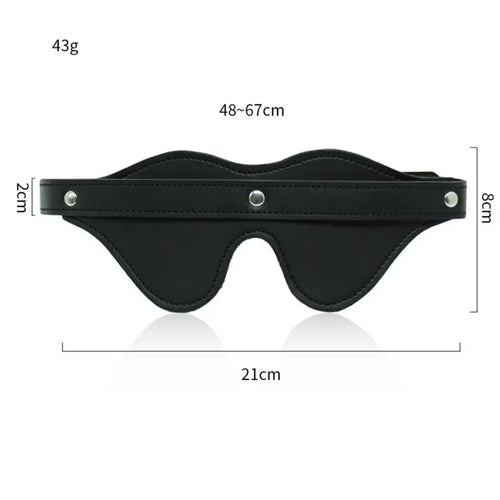 Adjustable PU Leather Blindfold