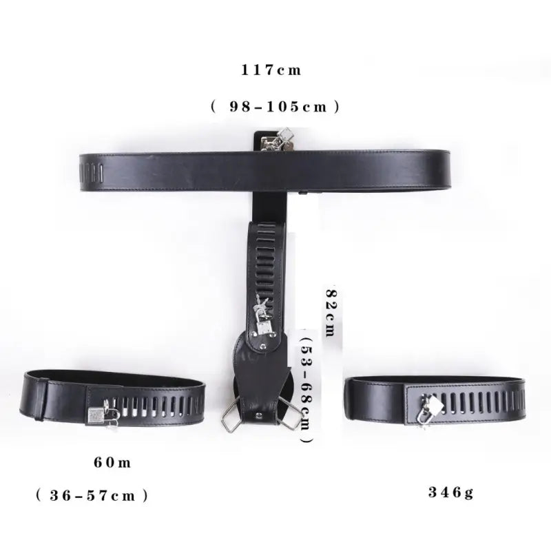 Leather Chastity Belt for Women – Adjustable Lockable Harness