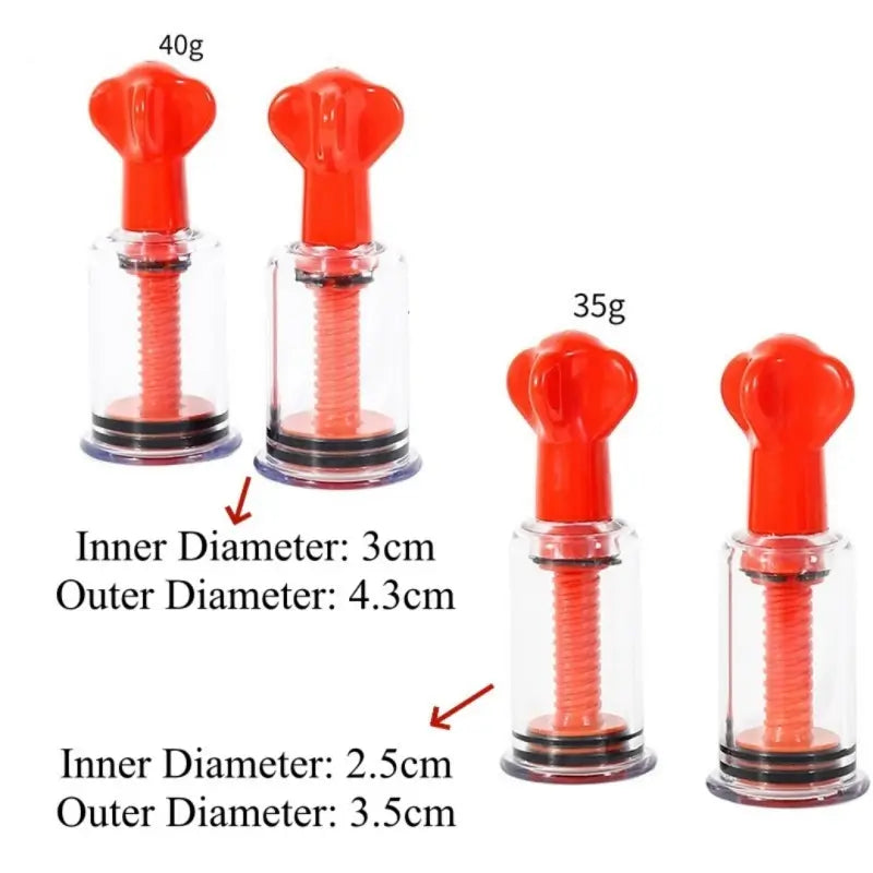 Adjustable Nipple Suckers Set — Clear Suction Cups