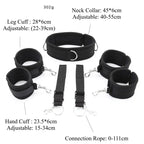 Hogtie Kit — Adjustable Padded Collar & Cuffs Set for Comfortable Bondage