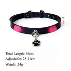 Thermochromic collar and leash set size guide, 46 cm total length - Dominitoy XL2335 adjustable 28 to 41 cm, 24 g