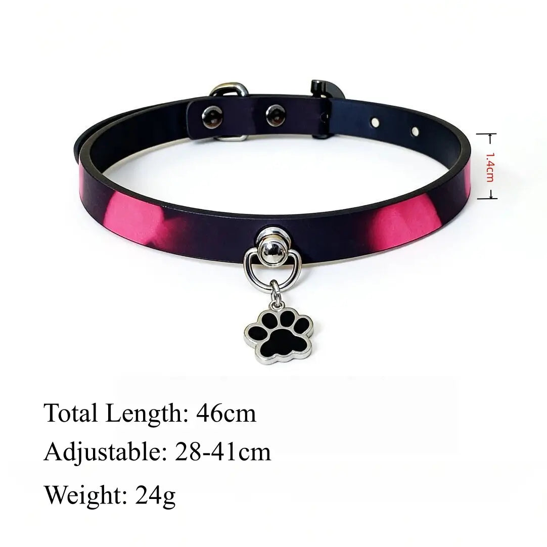 Thermochromic collar and leash set size guide, 46 cm total length - Dominitoy XL2335 adjustable 28 to 41 cm, 24 g