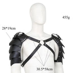 PU Leather Shoulder Armor X Chest Harness