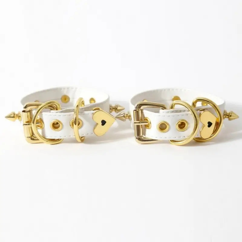 Premium Adjustable Bondage Cuff Set with Heart Accents for Secure Play