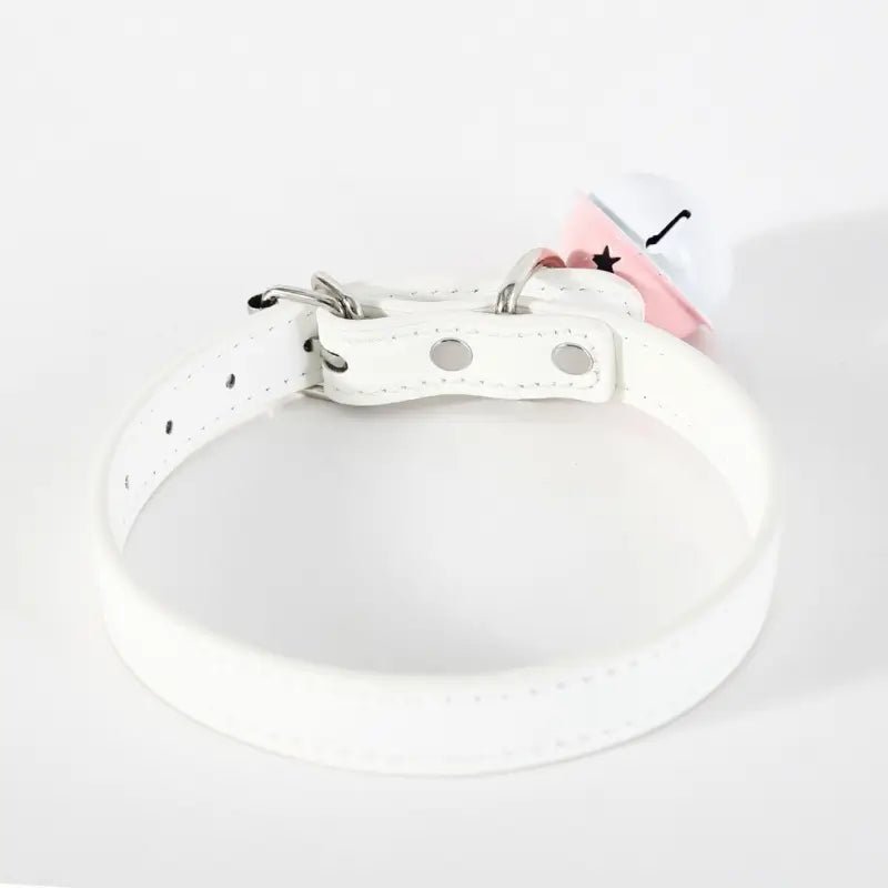 Leather BDSM Collar with Bell - Adjustable Bondage Restraint