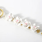 Rose-Studded Spike Cuffs — Adjustable Faux Leather Wrist & Ankle Restraints