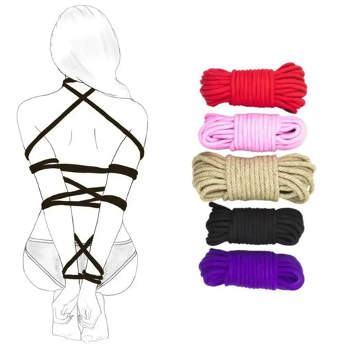 Domini Toy 10 Meter Bondage Rope Kit for Couples, Soft & Safe for Beginners