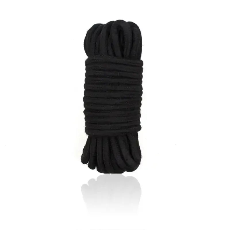 Domini Toy Black 5m/16.4ft Bondage Rope with Metal Tips