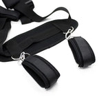 Domini Toy Black Adjustable Nylon Wrist & Ankle Cuffs Set – Padded, Heavy-Duty Restraints