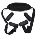 Domini Toy Black Adjustable Nylon Wrist & Ankle Cuffs Set – Padded, Heavy-Duty Restraints
