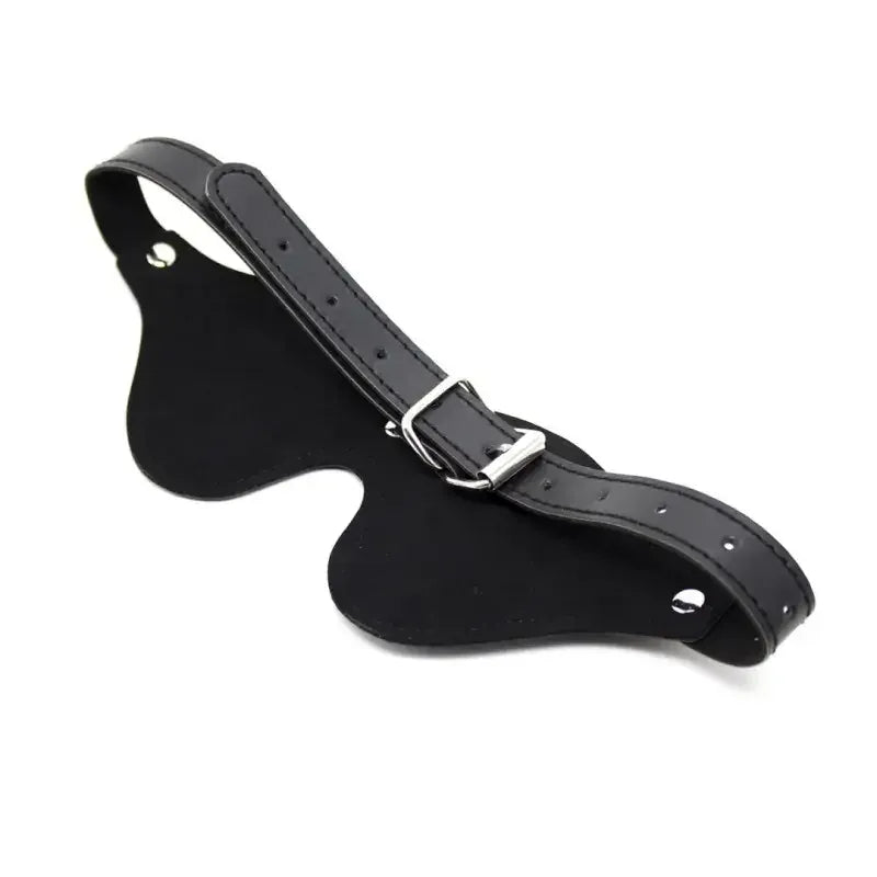Domini Toy Black Adjustable PU Leather Blindfold