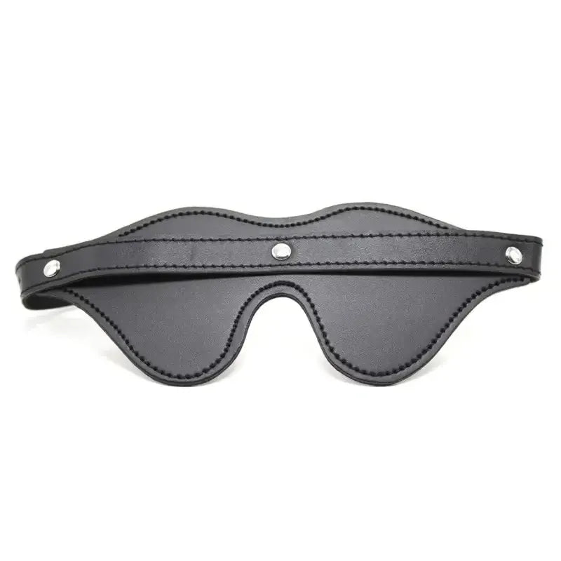 Domini Toy Black Adjustable PU Leather Blindfold