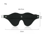 Domini Toy Black Adjustable PU Leather Blindfold