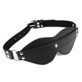 Domini Toy Black Adjustable PU Leather Blindfold
