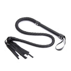 Domini Toy Black BDSM Leather Whip - Adult Toy for Couples 1.2M