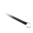 Domini Toy Black Extra Long Black Shiny Leather BDSM Whip 1.4M