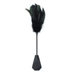 Domini Toy Black Feather Tickler & Leather Paddle for Sensation Play