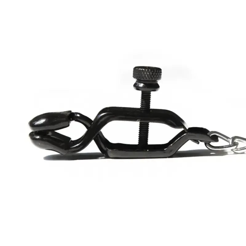Domini Toy Black Metal Nipple Clamps with 43cm Chain