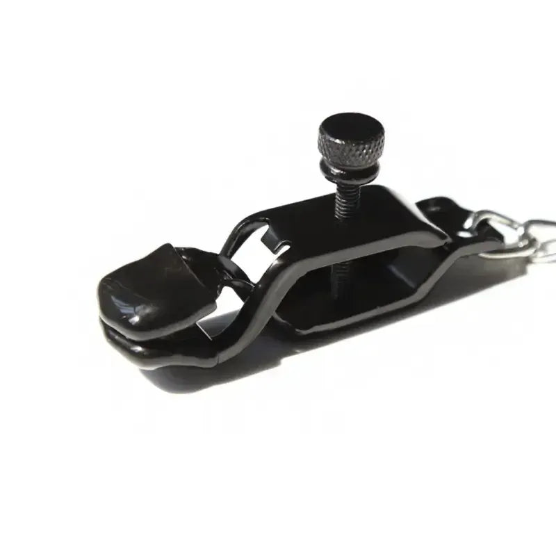 Domini Toy Black Metal Nipple Clamps with 43cm Chain