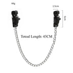 Domini Toy Black Metal Nipple Clamps with 43cm Chain