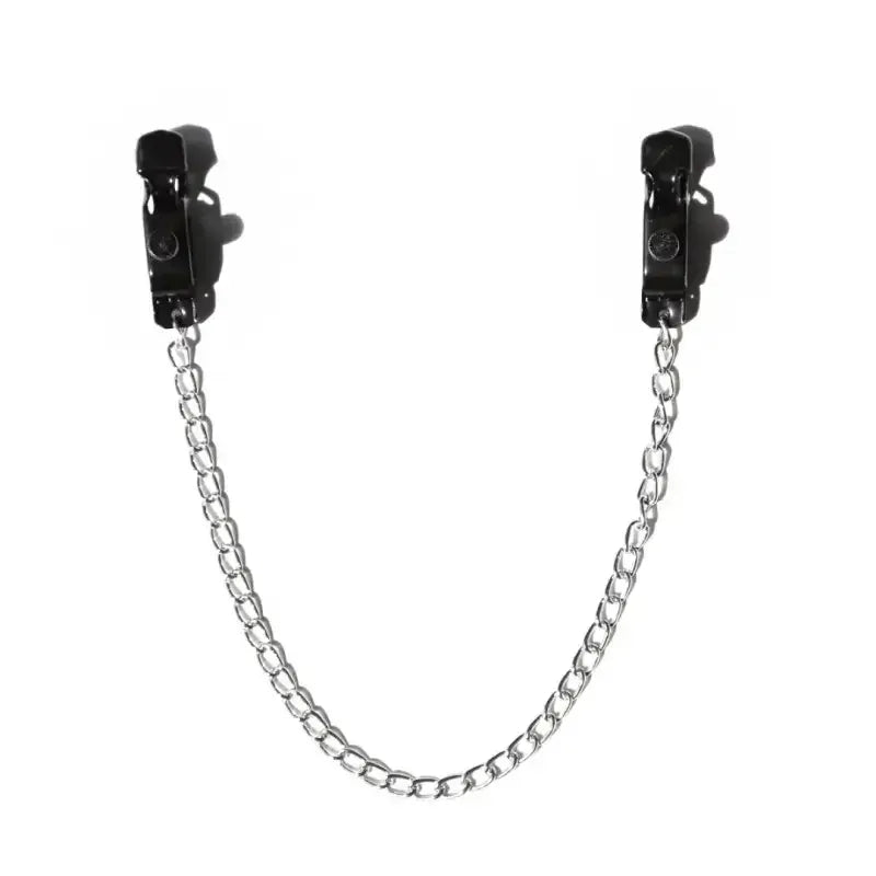 Domini Toy Black Metal Nipple Clamps with 43cm Chain