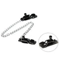 Domini Toy Black Metal Nipple Clamps with 43cm Chain