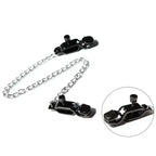 Domini Toy Black Metal Nipple Clamps with 43cm Chain