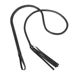 Domini Toy Black Premium Braided Leather Whip for Adult BDSM & Couples Play