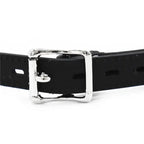 Domini Toy Black Silicone Bone Gag – Adjustable Dog Bone Bit Gag for BDSM Couples