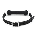 Domini Toy Black Silicone Bone Gag – Adjustable Dog Bone Bit Gag for BDSM Couples
