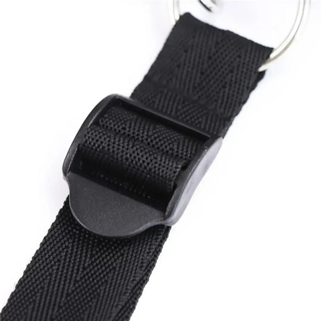 Domini Toy Black Under-Bed Restraint Set — Soft Plush Wrist & Ankle Cuffs with Belt