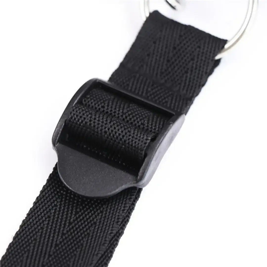Domini Toy Black Under-Bed Restraint Set — Soft Plush Wrist & Ankle Cuffs with Belt