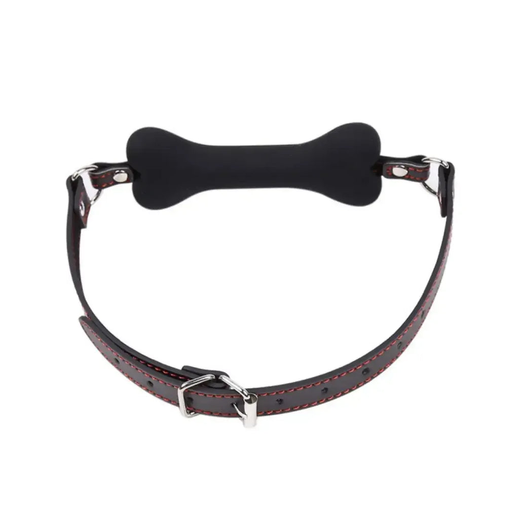 Domini Toy Bone-Shaped Silicone Gag – Adjustable Pet Play Mouth Gag for Couples BDSM