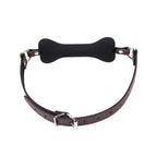 Domini Toy Bone-Shaped Silicone Gag – Adjustable Pet Play Mouth Gag for Couples BDSM
