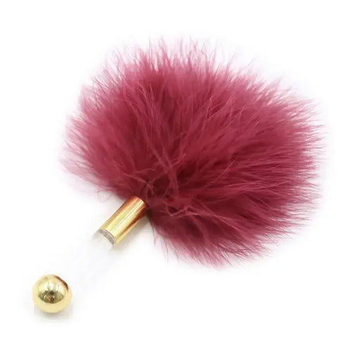 Domini Toy Brown Burgundy Feather Tickler