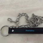Domini Toy Collar and Leash Adjustable PU Leather Padded