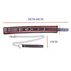 Domini Toy Collar and Leash Adjustable PU Leather Padded