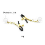 Domini Toy Crystal Glass Bead Nipple Clamps