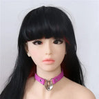 Domini Toy Day Collar with Heart Lock – PU Leather Choker