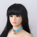 Domini Toy Day Collar with Heart Lock – PU Leather Choker