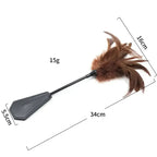 Domini Toy Feather Tickler & Leather Paddle for Sensation Play