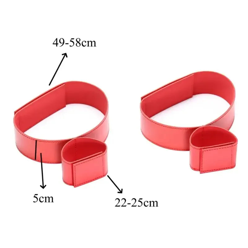 Domini Toy Locking Hogtie Cuff Set – Adjustable Rigid Cuffs for Wrists & Thighs