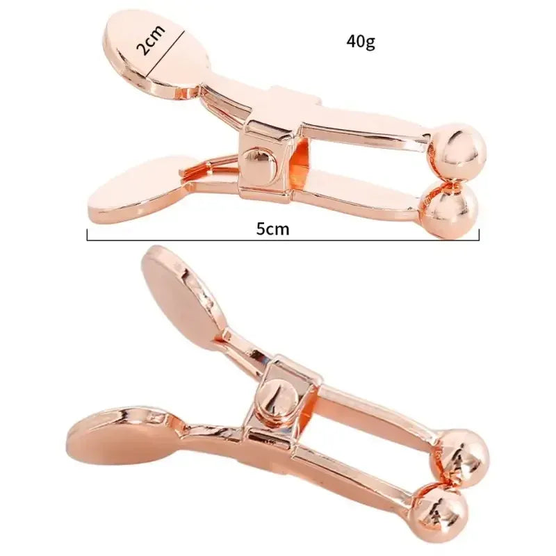 Domini Toy Metal Nipple Clamps — Adjustable BDSM Clit & Nipple Clips