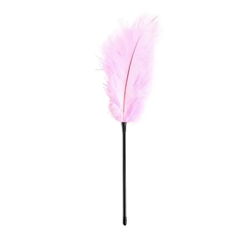 Domini Toy Pink / 2 Pieces Feather Tickler — Soft Ostrich Feather Teaser for Couples Foreplay & BDSM